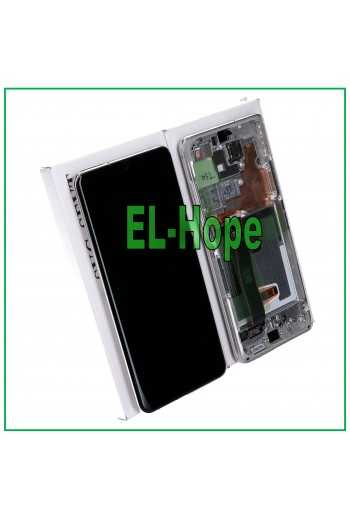 DISPLAY LCD ORIGINALE FRAME SAMSUNG GALAXY S20 ULTRA SM-G988 TOUCH SCREEN BIANCO