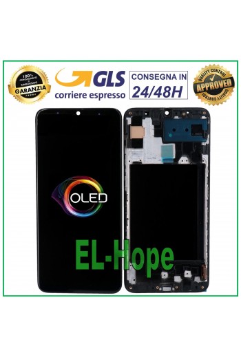 DISPLAY LCD OLED + FRAME SAMSUNG GALAXY A70 SM-A705 F TOUCH SCREEN SCHERMO VETRO