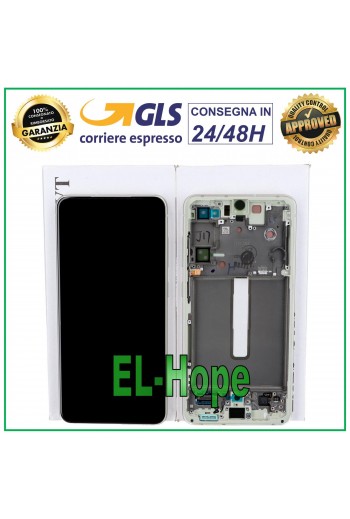 DISPLAY LCD FRAME ORIGINALE SAMSUNG GALAXY S21 FE SM-G990 TOUCH GREEN VERDE