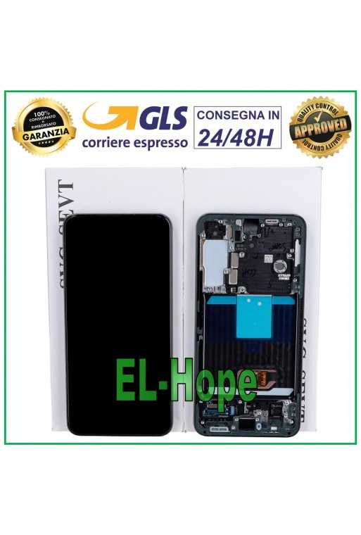 DISPLAY LCD + FRAME ORIGINALE SAMSUNG GALAXY S22 2022 SM-S901 TOUCH SCREEN NERO DISPLAY LCD + FRAME ORIGINALE SAMSUNG GALAXY S22 2022 SM-S901 TOUCH SCREEN NERO