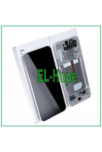 DISPLAY LCD + FRAME ORIGINALE SAMSUNG GALAXY S22 PLUS 2022 SM-S906 TOUCH BIANCO