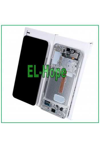 DISPLAY LCD + FRAME ORIGINALE SAMSUNG GALAXY S22 PLUS 2022 SM-S906 TOUCH BIANCO