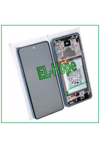 DISPLAY LCD ORIGINALE SAMSUNG GALAXY A72 SM A725 A726 TOUCH SCREEN FRAME BLU