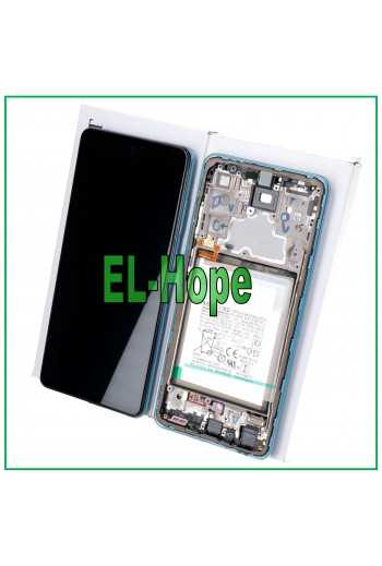 DISPLAY LCD ORIGINALE SAMSUNG GALAXY A72 SM A725 A726 TOUCH SCREEN FRAME BLU