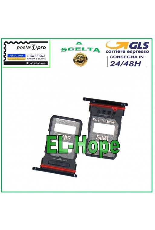 SLOT CARRELLO VANO ALLOGGIO SCHEDA NANO SIM 1 /SIM 2 PER XIAOMI MI 11X PRO NERO