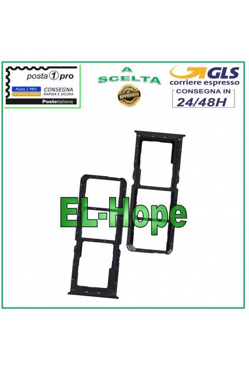 SLOT CARRELLO VANO NANO SIM SCHEDA MICRO SD PER OPPO A92 CPH2059 ALLOGGIO NERO SLOT CARRELLO VANO NANO SIM SCHEDA MICRO SD PER OPPO A92 CPH2059 ALLOGGIO NERO