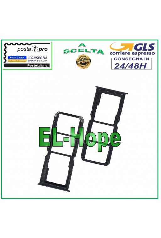 SLOT CARRELLO VANO SIM SCHEDA MICRO SD PER OPPO REALME C21Y RMX3261 RMX3263 NERO SLOT CARRELLO VANO SIM SCHEDA MICRO SD PER OPPO REALME C21Y RMX3261 RMX3263 NERO