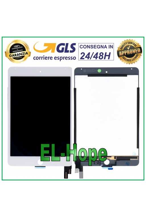 TOUCH SCREEN DISPLAY LCD PER APPLE iPad MINI 4 A1538 A1550 SCHERMO VETRO BIANCO TOUCH SCREEN DISPLAY LCD PER APPLE iPad MINI 4 A1538 A1550 SCHERMO VETRO BIANCO