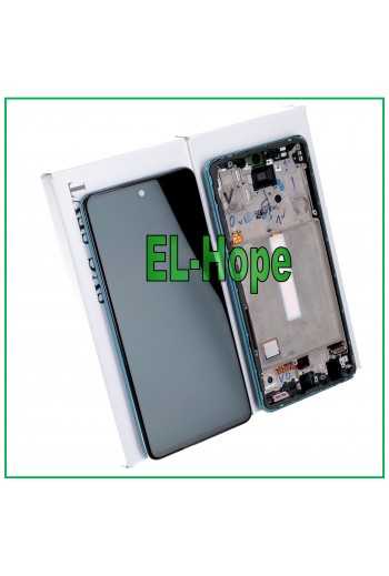 DISPLAY LCD TOUCH ORIGINALE 100% SAMSUNG GALAXY A52 SM A525F A526B FRAME BLU