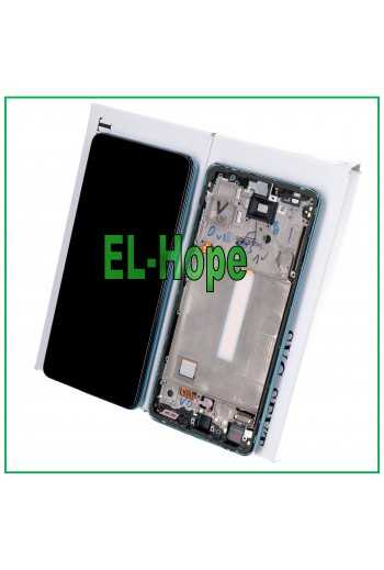 DISPLAY LCD TOUCH ORIGINALE 100% SAMSUNG GALAXY A52 SM A525F A526B FRAME BLU