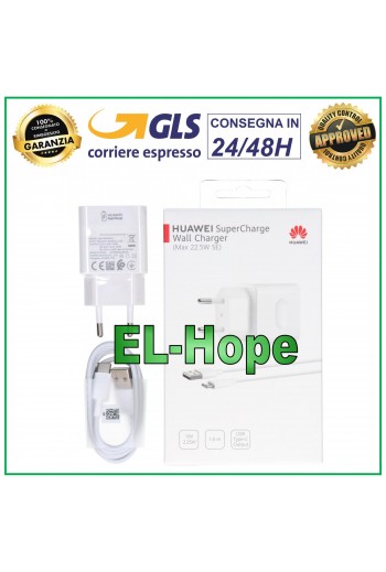 HW-100225E00 CARICABATTERIE ORIGINALE HUAWEI SUPERCHARGE 10V 22.5W TYPE C 1mt
