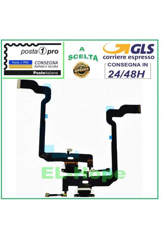 CONNETTORE RICARICA APPLE IPHONE XS A1920 2097-8 2100 MICROFONO DOCK CARICA NERO CONNETTORE RICARICA APPLE IPHONE XS A1920 2097-8 2100 MICROFONO DOCK CARICA NERO