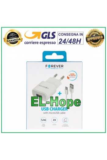 CARICA BATTERIA UNIVERSALE TRAVEL PER GOOGLE 5V 10W CAVO MICRO USB 1.2mt BIANCO