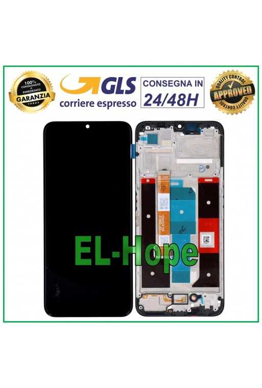 DISPLAY LCD + FRAME PER OPPO REALME C35 RMX3511 TOUCH SCREEN SCHERMO VETRO NERO DISPLAY LCD + FRAME PER OPPO REALME C35 RMX3511 TOUCH SCREEN SCHERMO VETRO NERO