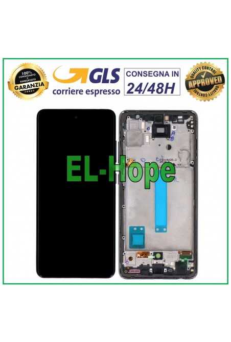 Display LCD + Touchscreen Per A53 5G – Kit Riparazione Con Telaio E Strumenti (blu)