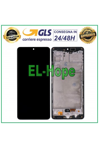 DISPLAY LCD TFT + FRAME PER SAMSUNG GALAXY A42 5G 2020 SM-A426 TOUCH SCREEN NERO