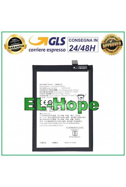 BATTERIA BLP805 PER OPPO A32 A33 A16 A16s A54 A74 A53 A53s A11s PARI ORIGINALE
