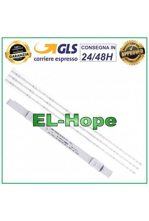 KIT 3 BARRE STRIP LED PER TV 40" SAMSUNG HG40AE HG40EE HG40ND HG40NE HG40NF
