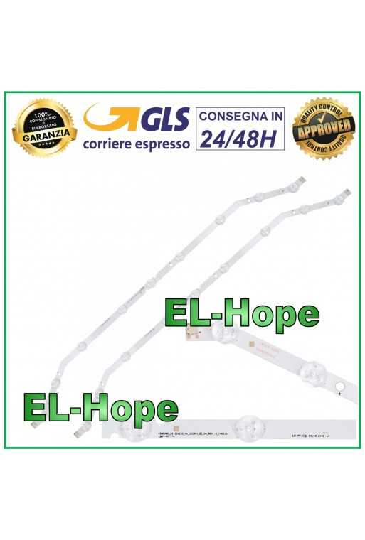 KIT 2 BARRE 9 LED PER TV 32" SAMSUNG LB318 DZDX 220507REV1.0 LM41-00001R 586 mm KIT 2 BARRE 9 LED PER TV 32" SAMSUNG LB318 DZDX 220507REV1.0 LM41-00001R 586 mm