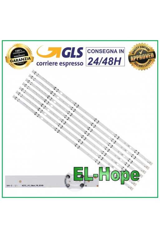 KIT 7 BARRE STRIP 6 LED PER TV 55" LUXOR VESTEL_V15_55INCH_FHD_REV06 LUX015500