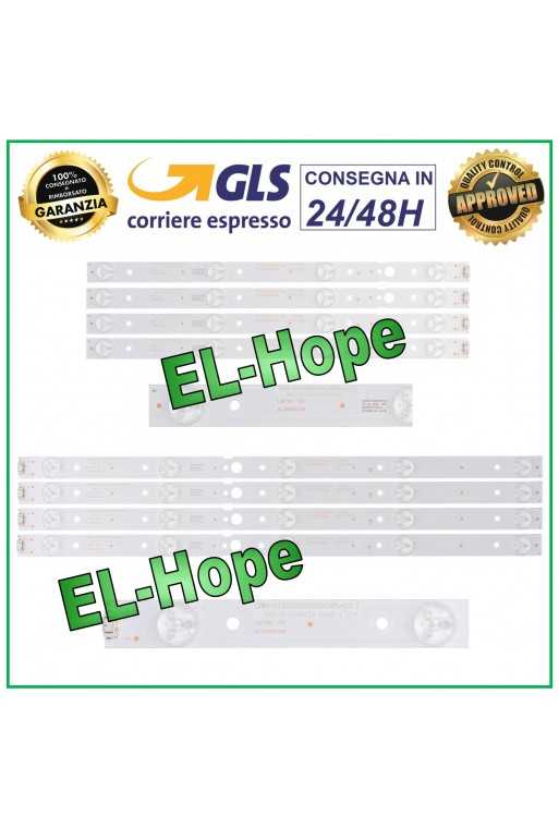 KIT 8 BARRE LED TV LG LB747 CRH-A4330300104L6CN / LB748 CRH-A4330300105R6CN REV1