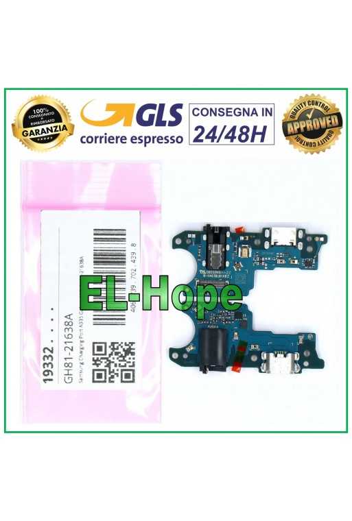 CONNETTORE RICARICA DOCK ORIGINALE SERVICE 100% SAMSUNG GALAXY A03 SM-A035F A035 CONNETTORE RICARICA DOCK ORIGINALE SERVICE 100% SAMSUNG GALAXY A03 SM-A035F A035