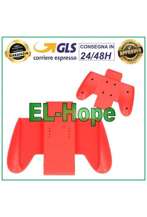 IMPUGNATURA PRESA GRIP JOYCON DESTRO SINISTRO NINTENDO SWITCH ACCESSORI ROSSA IMPUGNATURA PRESA GRIP JOYCON DESTRO SINISTRO NINTENDO SWITCH ACCESSORI ROSSA
