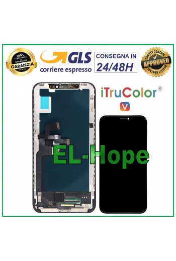 DISPLAY LCD iTruColor HD INCELL PER APPLE IPHONE X TOUCH SCREEN SCHERMO MONITOR