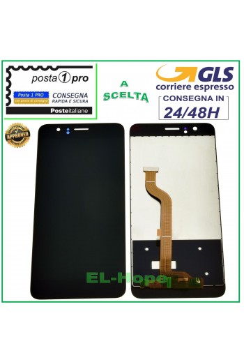 DISPLAY LCD HUAWEI HONOR 8 FRD-L09 FRD-L19 TOUCH SCREEN SCHERMO VETRO NERO
