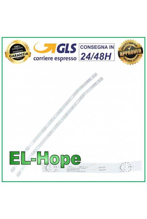 KIT 2 BARRE STRIP 6 LED PER TV 32" AKAI CTV3226 CTV3225 CTV320 AKTV3214 