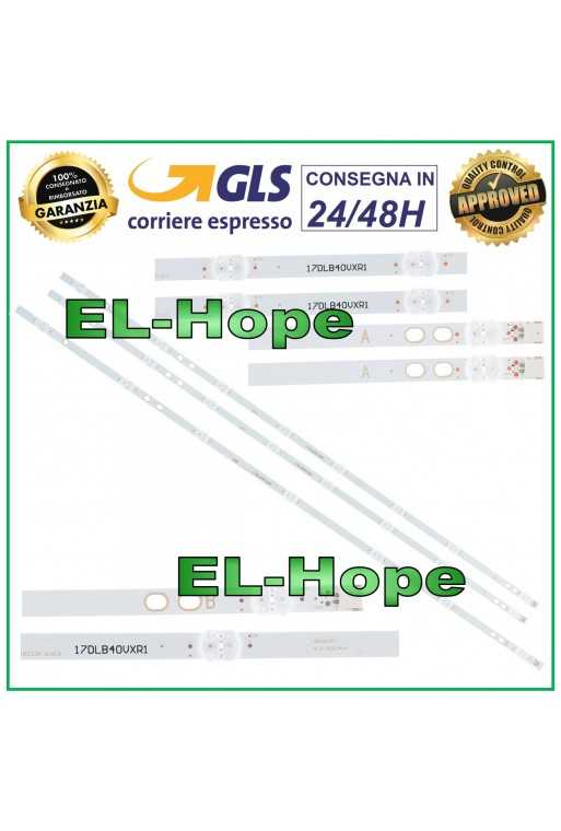 KIT 3 BARRE STRIP LED PER TV 40" TELEFUNKEN LB215 LB216 VES400UNDS-2D-N13 N14