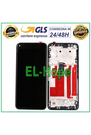DISPLAY LCD + FRAME TOUCH SCREEN HUAWEI P40 LITE 5G CDY-NX9A SCHERMO VETRO NERO