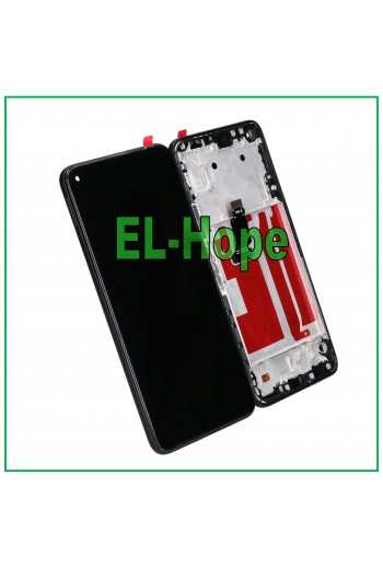 DISPLAY FRAME TOUCH SCREEN PER HUAWEI P40 LITE 5G CDY-NX9A SCHERMO VETRO NERO