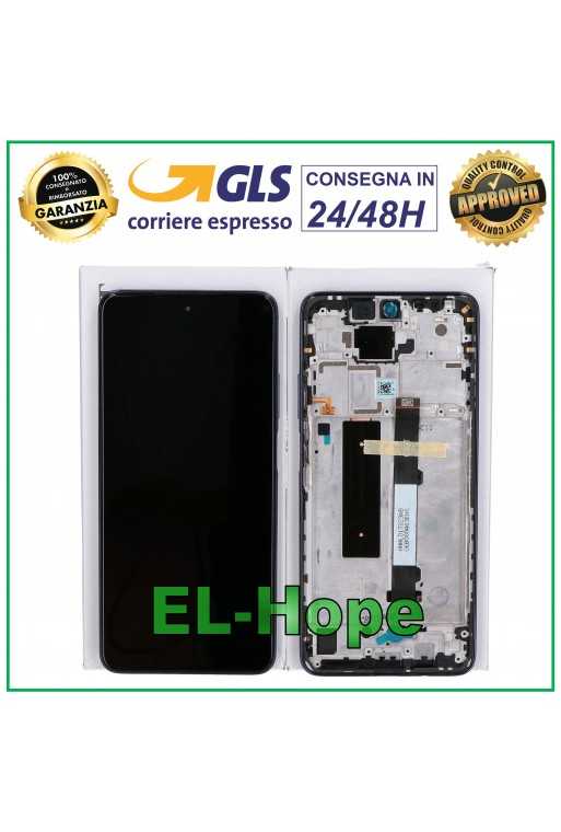 DISPLAY LCD TOUCH SCREEN ORIGINALE XIAOMI REDMI NOTE 9 PRO 5G 2020 FRAME BLU