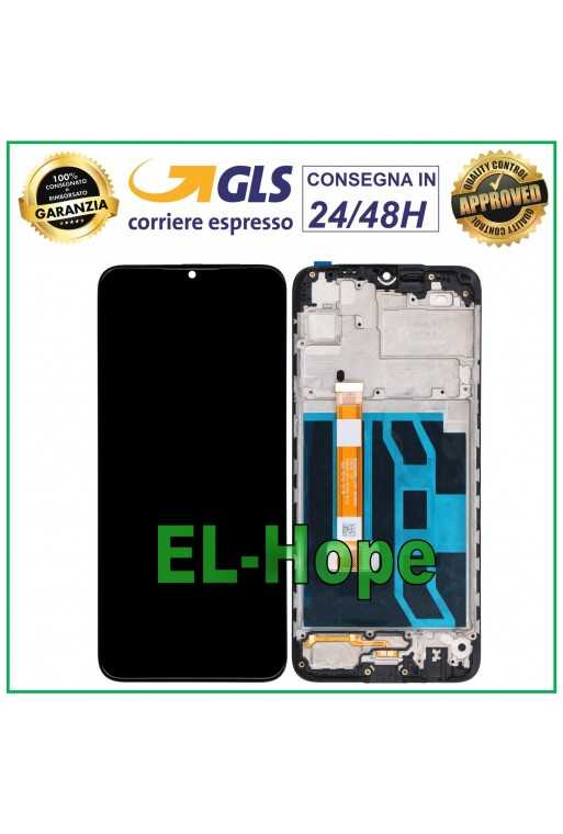 DISPLAY LCD + FRAME PER OPPO REALME 5i RMX2030 RMX2032 TOUCH SCREEN VETRO NERO DISPLAY LCD + FRAME PER OPPO REALME 5i RMX2030 RMX2032 TOUCH SCREEN VETRO NERO