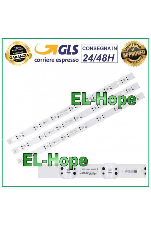 KIT 3 BARRE STRIP 7 LED TV LG 43" SVL430A61 43UK6500PLA 43UK6950PLB 43UK6750PLD