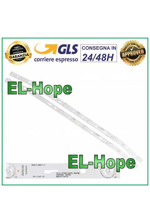 KIT 2 BARRE STRIP 6 LED PER TV 32" AKAI XS-D-JP3220-061EC / JS-D-JP3220-061EC KIT 2 BARRE STRIP 6 LED PER TV 32" AKAI XS-D-JP3220-061EC / JS-D-JP3220-061EC