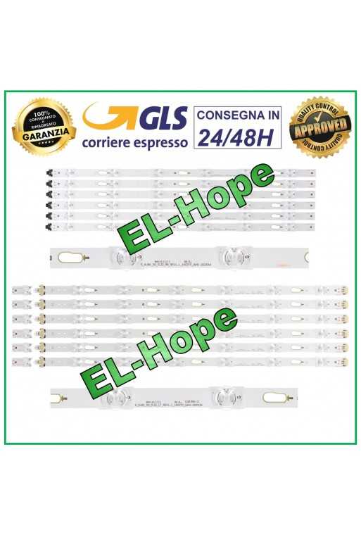 KIT 12 BARRE LED PER TV 50" SAMSUNG S-KU6K-50-FL30- R L BN96-39657A BN96-39658A KIT 12 BARRE LED PER TV 50" SAMSUNG S-KU6K-50-FL30- R L BN96-39657A BN96-39658A