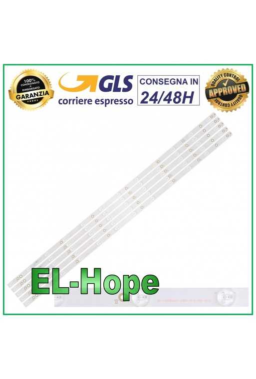 KIT 5 BARRE STRIP 12 LED PER TV 43" PHILIPS LB311N LB43014 GJ-2K16-430-D512-V4
