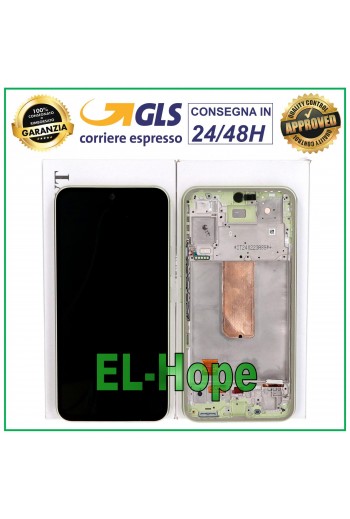 DISPLAY LCD TOUCH ORIGINALE 100% SAMSUNG GALAXY A54 5G 2023 SM-A546 FRAME VERDE