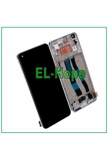 DISPLAY OLED FRAME PER XIAOMI MI 11 LITE 4G 5G NE M2101K9AG TOUCH VETRO BIANCO