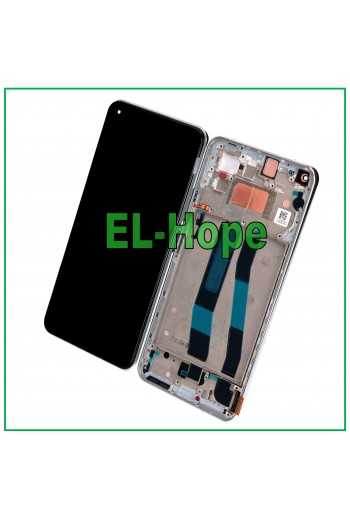 DISPLAY OLED FRAME PER XIAOMI MI 11 LITE 4G 5G NE M2101K9AG TOUCH VETRO BIANCO
