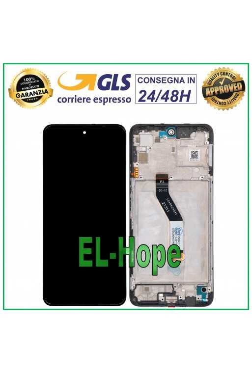 DISPLAY LCD + FRAME TOUCH SCREEN XIAOMI REDMI NOTE 11 5G ASSEMBLATO VETRO NERO DISPLAY LCD + FRAME TOUCH SCREEN XIAOMI REDMI NOTE 11 5G ASSEMBLATO VETRO NERO
