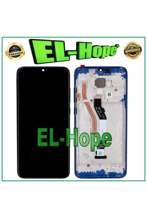 DISPLAY TOUCH LCD FRAME PER XIAOMI REDMI NOTE 8 PRO M1906G7G SCHERMO VETRO BLU