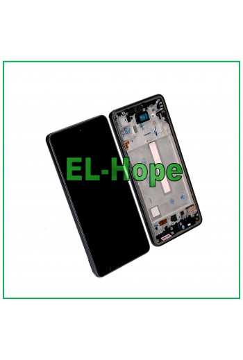 DISPLAY LCD OLED PER SAMSUNG GALAXY A53 5G 2022 SM A536 A536B TOUCH FRAME NERO