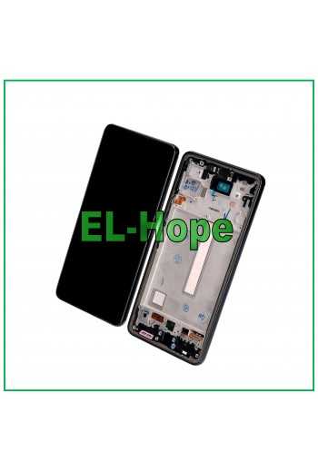 DISPLAY LCD OLED PER SAMSUNG GALAXY A53 5G 2022 SM A536 A536B TOUCH FRAME NERO