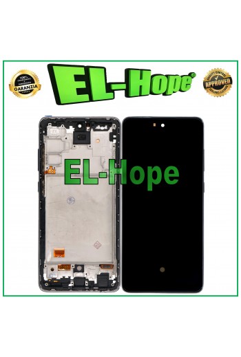DISPLAY LCD OLED FRAME SAMSUNG GALAXY A72 SM A725 A726 TOUCH VETRO SCHERMO NERO