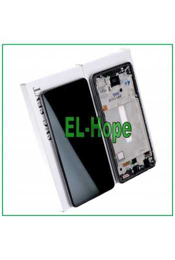 DISPLAY LCD TOUCH ORIGINALE 100% SAMSUNG GALAXY A52 SM A525F A526B FRAME NERO
