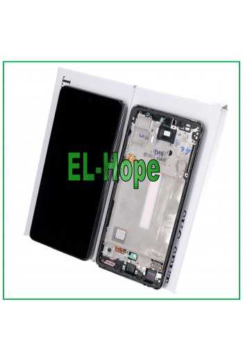 DISPLAY LCD TOUCH ORIGINALE 100% SAMSUNG GALAXY A52 SM A525F A526B FRAME NERO