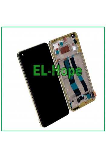 DISPLAY LCD OLED + FRAME PER XIAOMI MI 11 LITE 4G 5G NE M2101K9AG TOUCH GIALLO